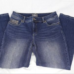 Chicos SO Slimming Womens Size 1 Ankle Jeans